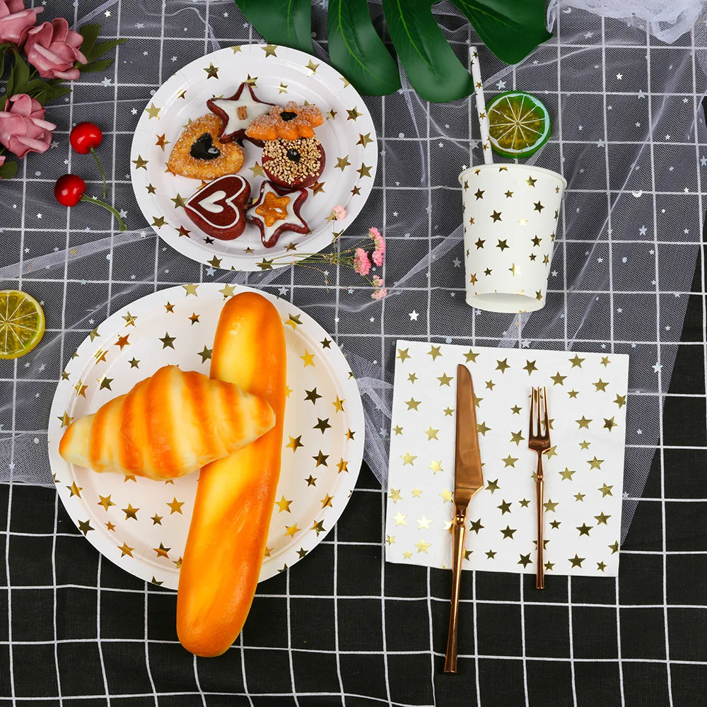 Hot sales star Foil  Items with party paper plate