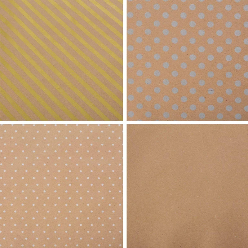 
OEM Design Custom Printed Brown Kraft Wrapping Paper Rolls for Gifts 