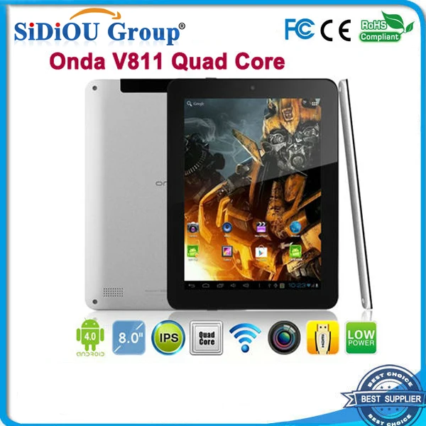 Onda V811 8 дюймов Android Tablet PC Quad Core 1.5Ghz 16GB IPS 1024x768 пикселей веб-камера Wi-Fi HDMI