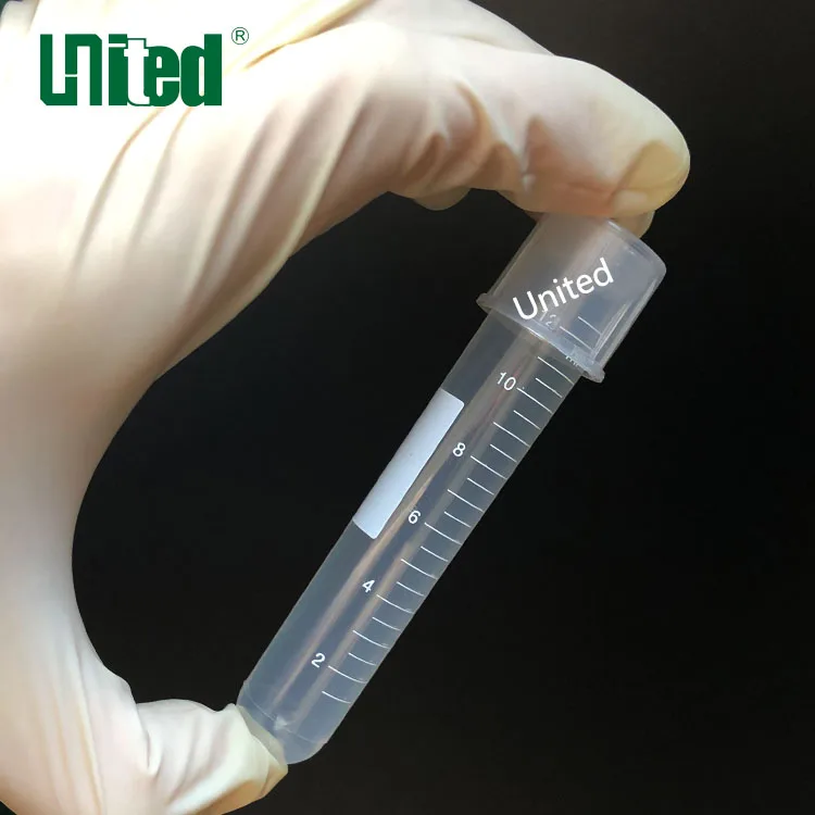 
12 ml Plastic cell Culture tube vial with dual position cap for lab 