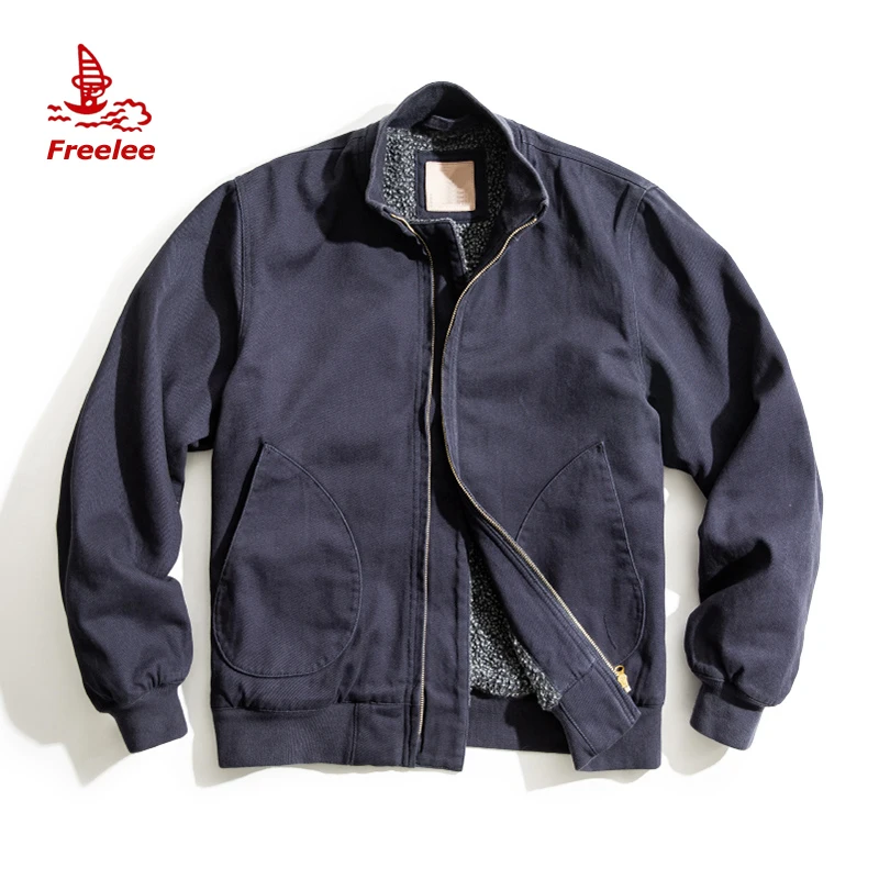 US N-1 NAVY deck jacket, sherpa lining bomber jacket