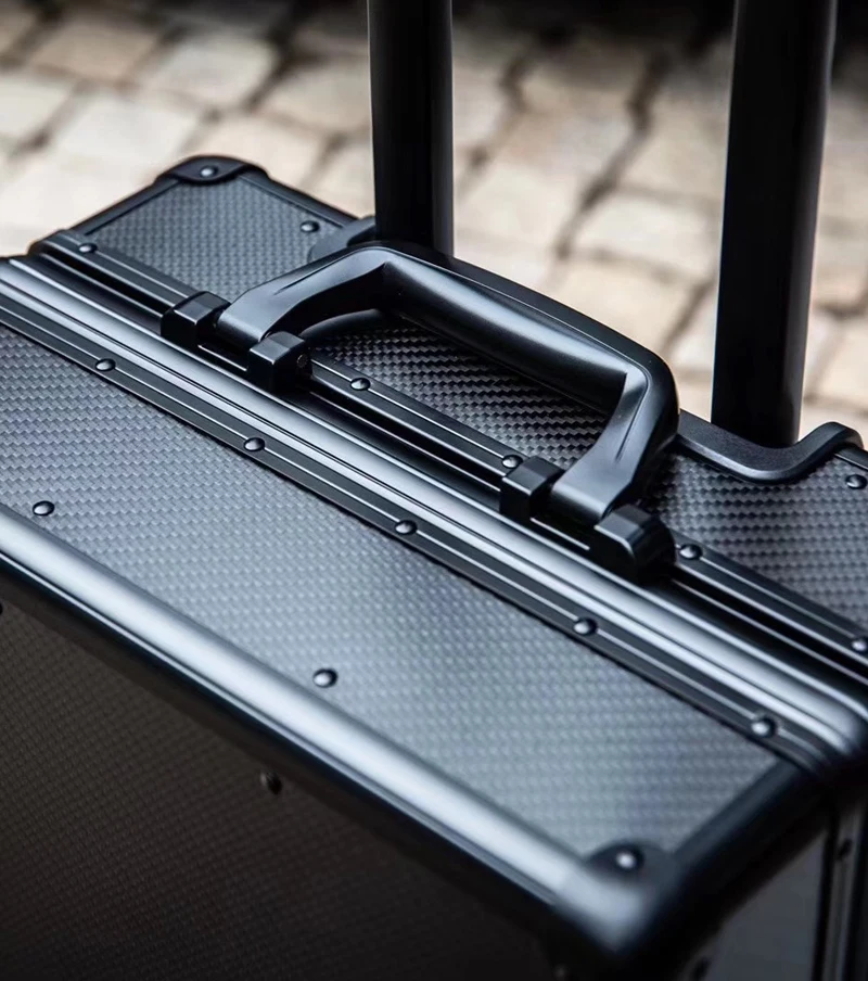 100% real carbon fiber trolley luggage suitcase