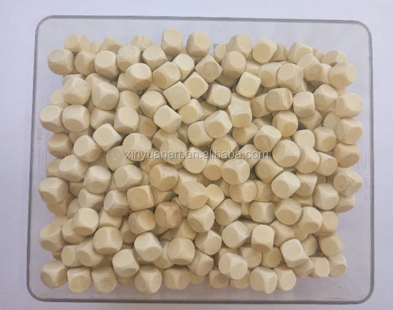 
 Натуральный цвет древесины 12 мм деревянные пользовательские кости с круглым углом  