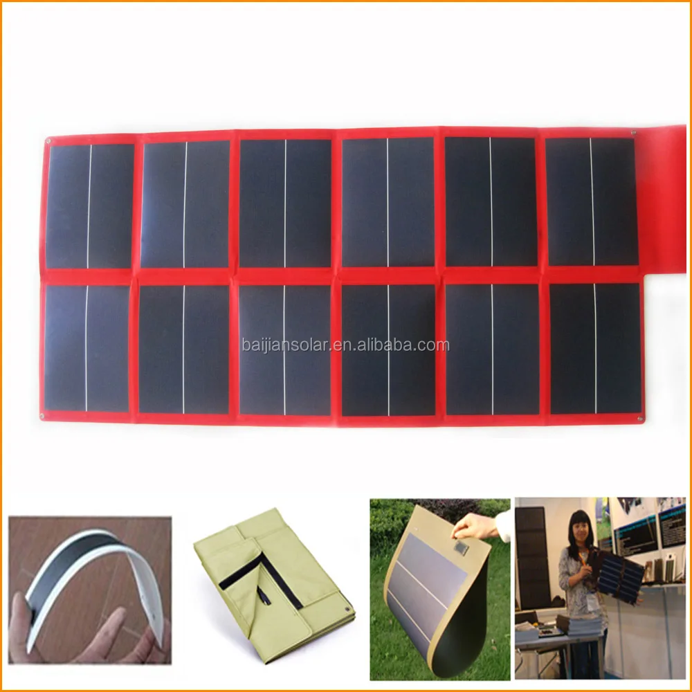 18V Flexible Fold solar panel charger with lightweight for power banks