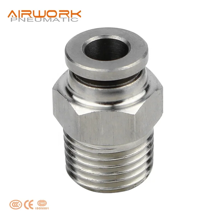 ПК 6 мм штекер прямо из нержавеющей стали пуш-ап в воздухе airfit пневматический штуцер быстрый разъем pc4 m8 m5