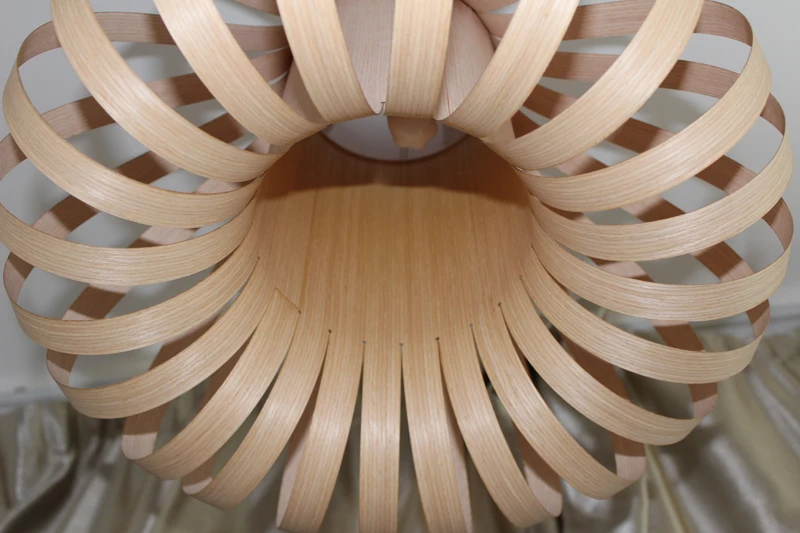 China Contemporary Hotel Restaurant Lighting Wooden Hanging Lamp Suspension Light