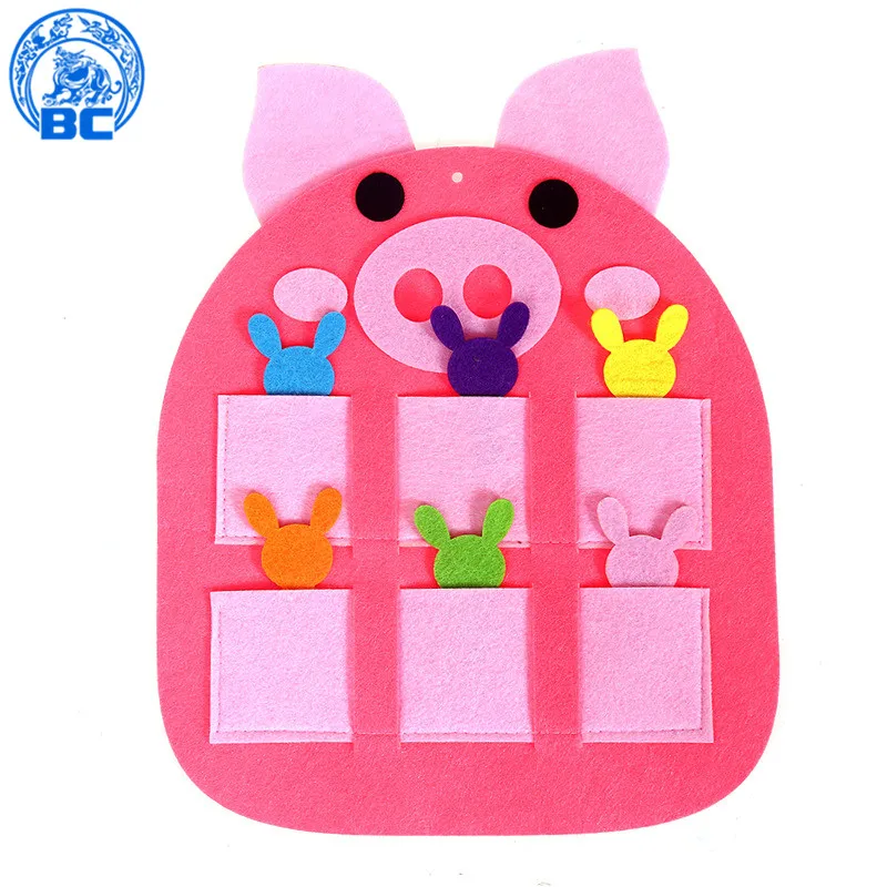 
Factory supplies handmade DIY Non-woven fabric Felt animal Hang bags for kids 