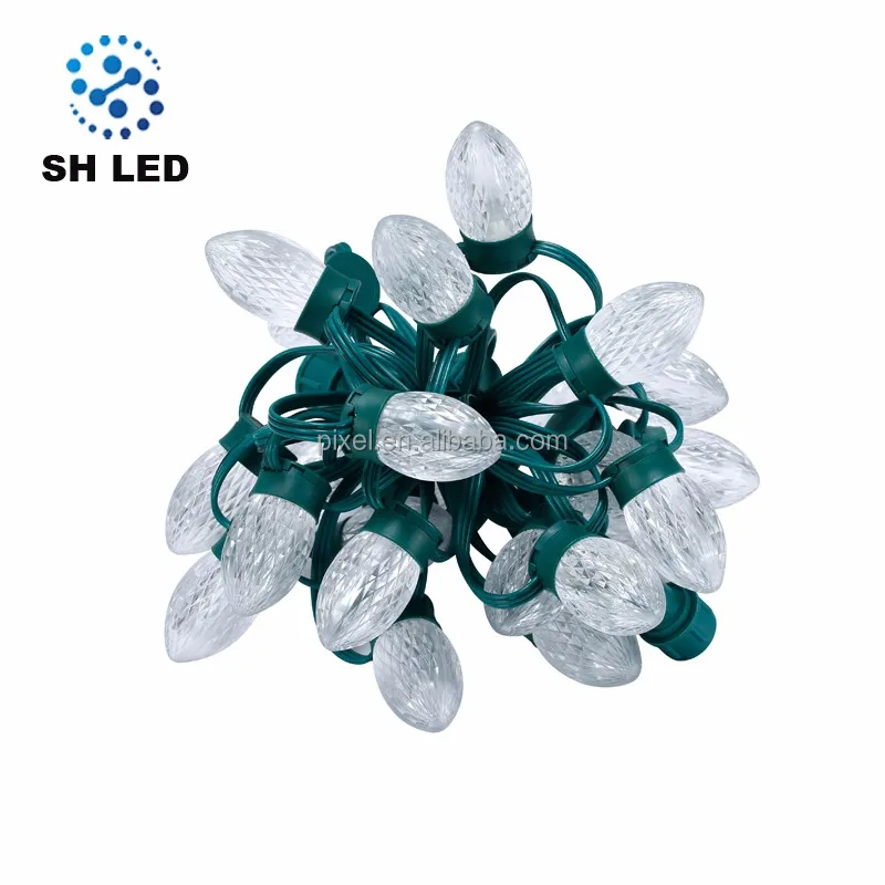 2018 new product design SMD5050 RGB 24mm LED Christmas Light String for celebration