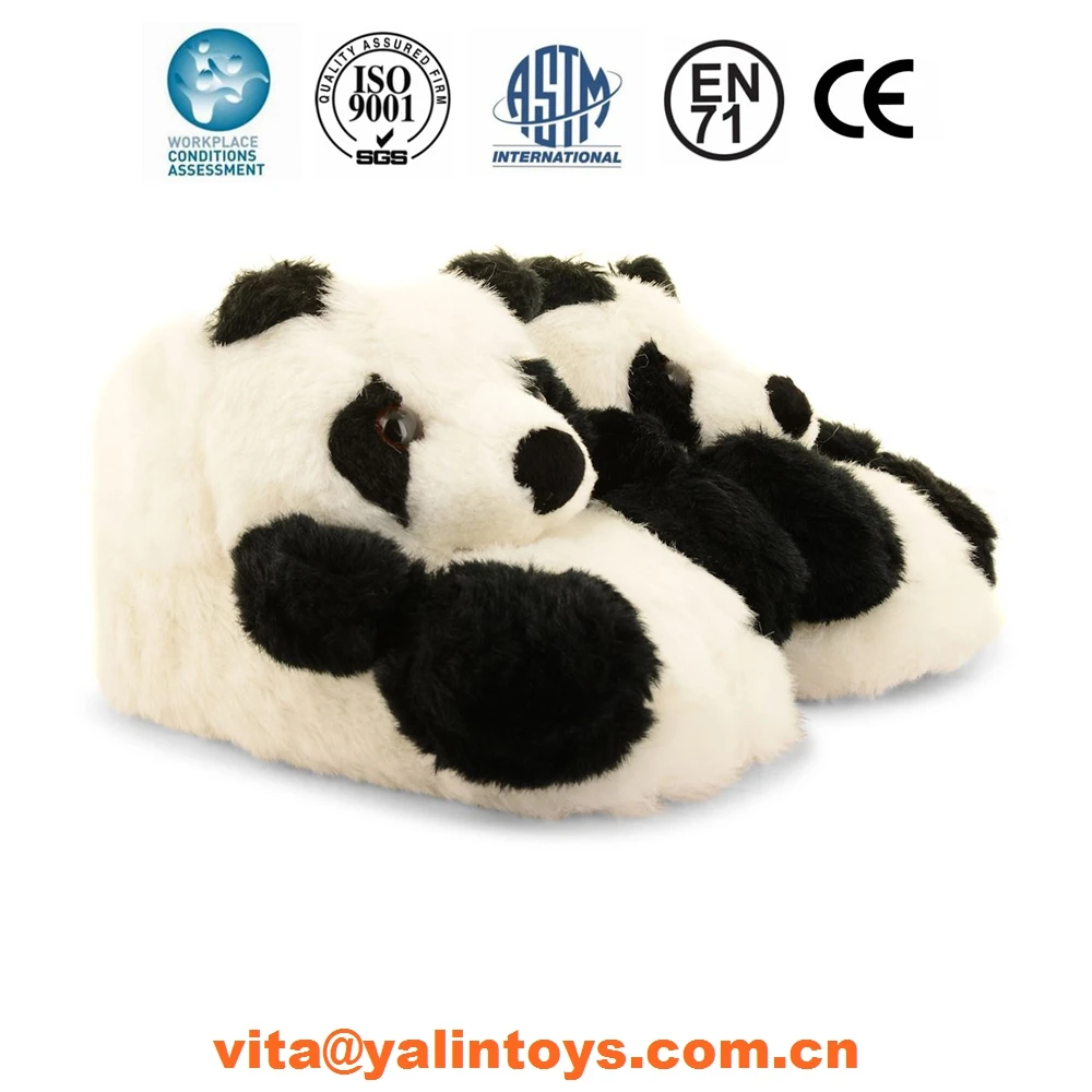 Fox Fur Slipper Plush Stuffed Slippers For Kids Adults Fashion Wholesale panda Plush Slippers (60815921454)
