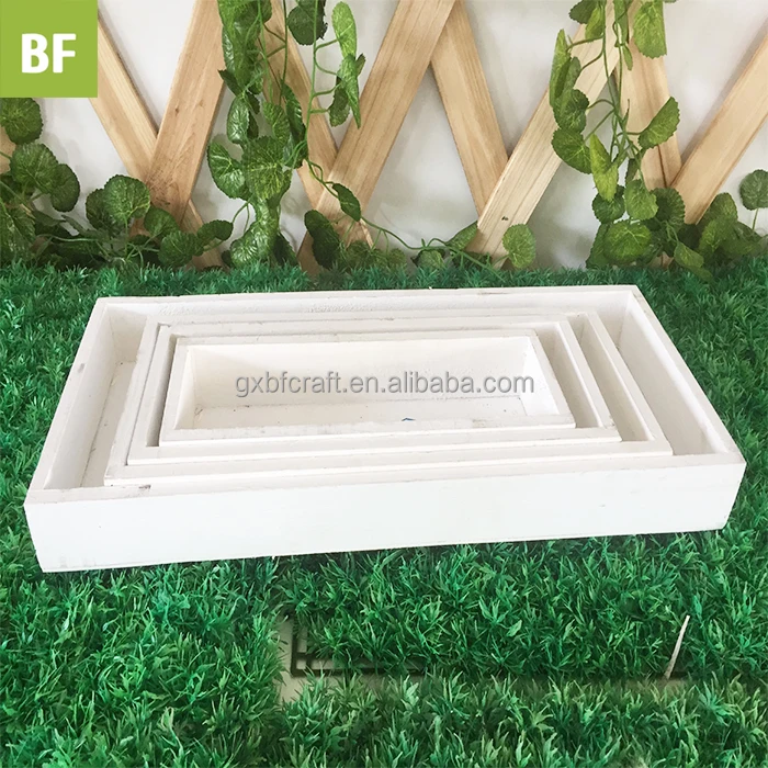 Hot sale Wood Garden Succulent Pots Rectangle Trough Box Flower Herb Planter Plant Groove Bed Wooden Flower Pot Garden Supplies
