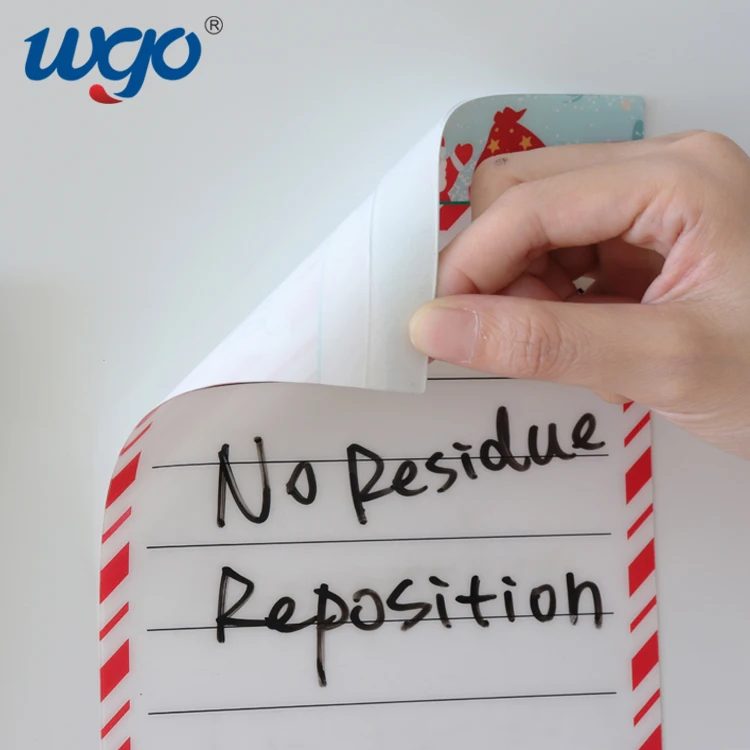 Harmless kids Dry Erasable Washable Self-sticky transparent  Removable Sign Board Hanging Message Memo  Drawing Writing Board