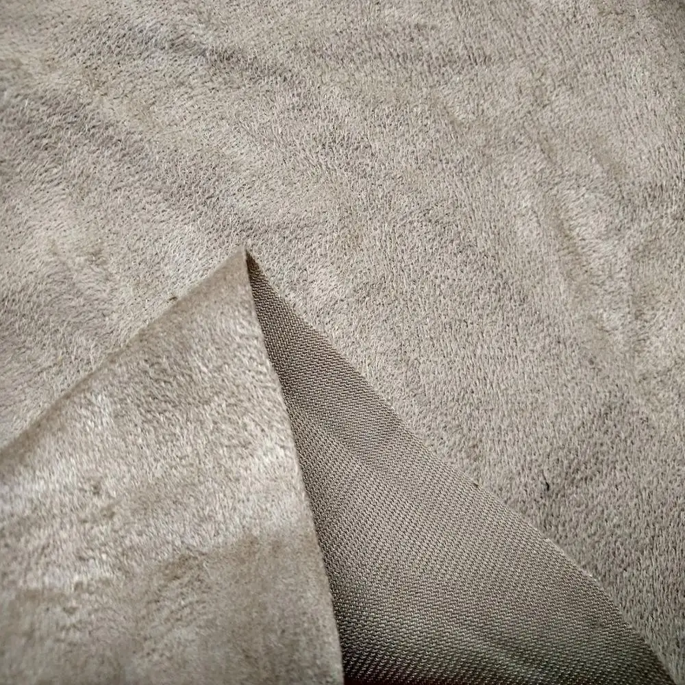 Model toys light weight soft sanded warp knitted suede fabric