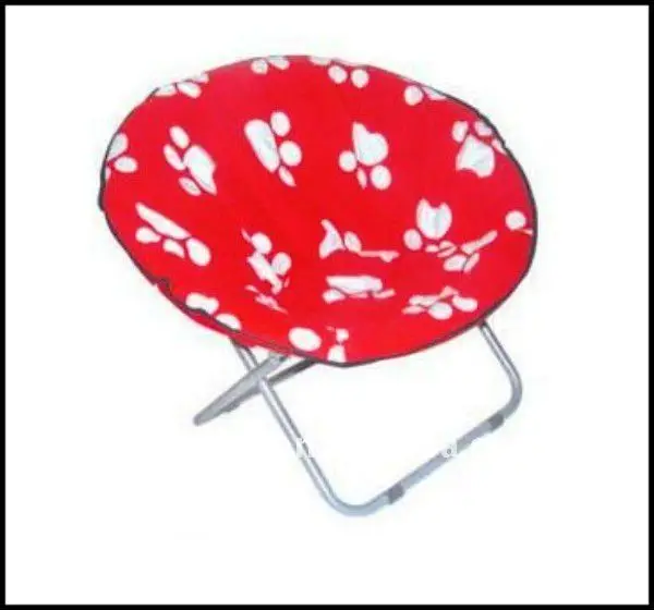 2016 new arrive cheap metal folding chairs round moon chair folding chair