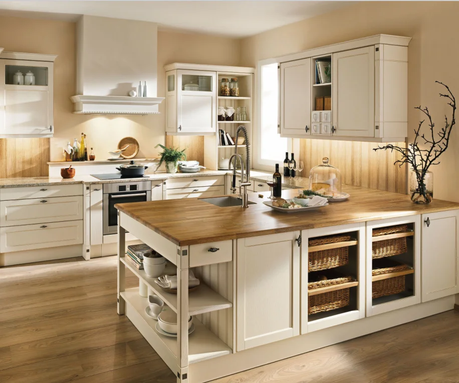 Modern solid wood kitchen doors kitchen cabinet american
