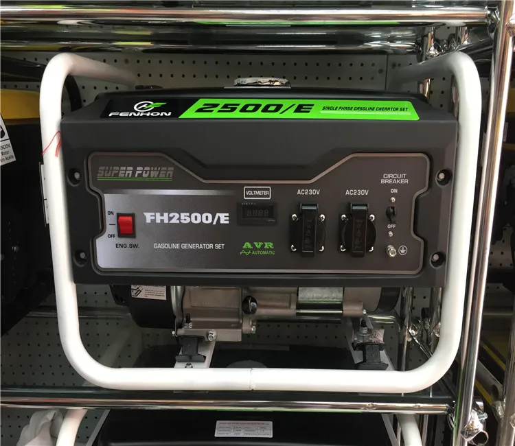 Hot Sell 2kw home use gasoline generator with battery and key start generador electrico portable