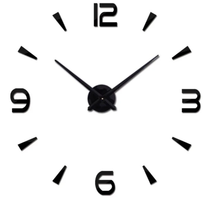 Wall decoration large wall clock 3d mirror clock