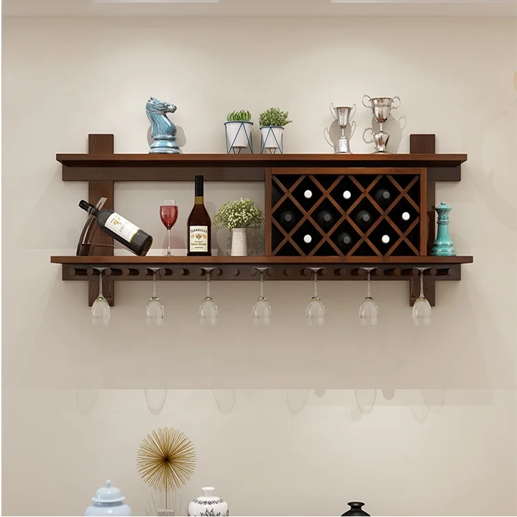 
Custom wall mounted wine rack wood, wine holder rack, decorative wall wine racks 