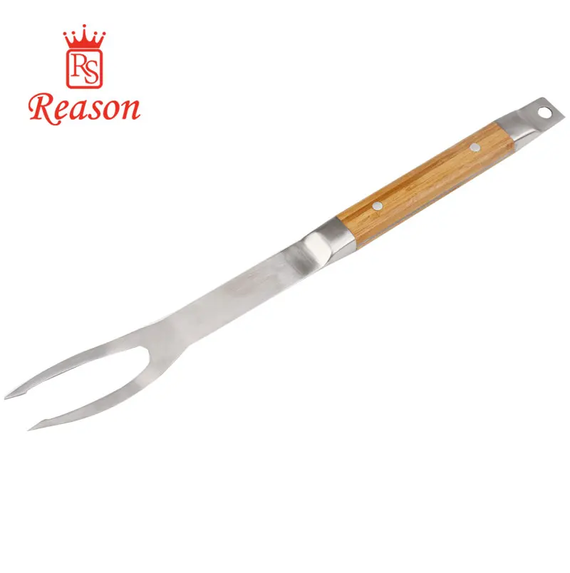 Outdoor BBQ Grill Tools With Bamboo Handle In Portable Wooden Case