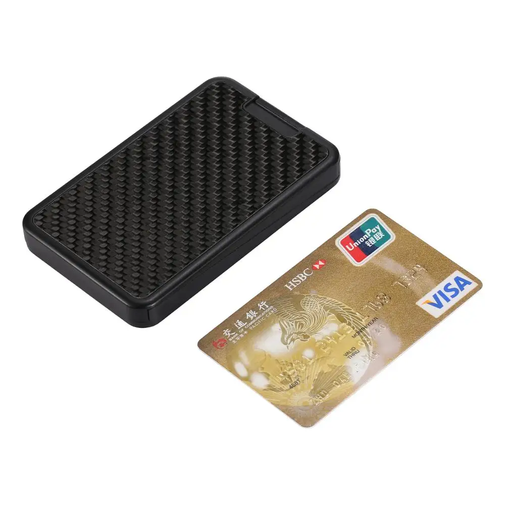 Wholesale carbon fiber plastic credit card holder slide card wallet
