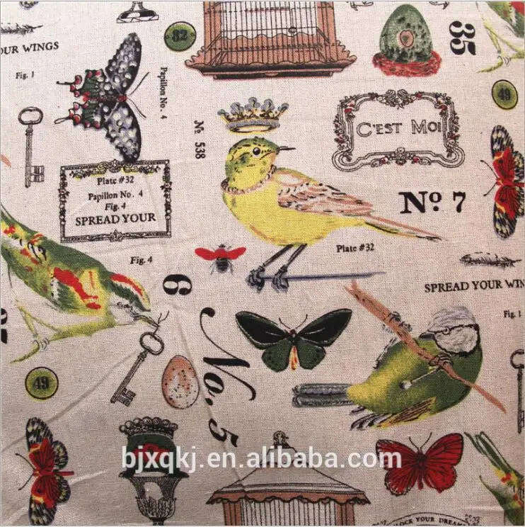 
organic Linen cotton upholstery decoration fabric for table 