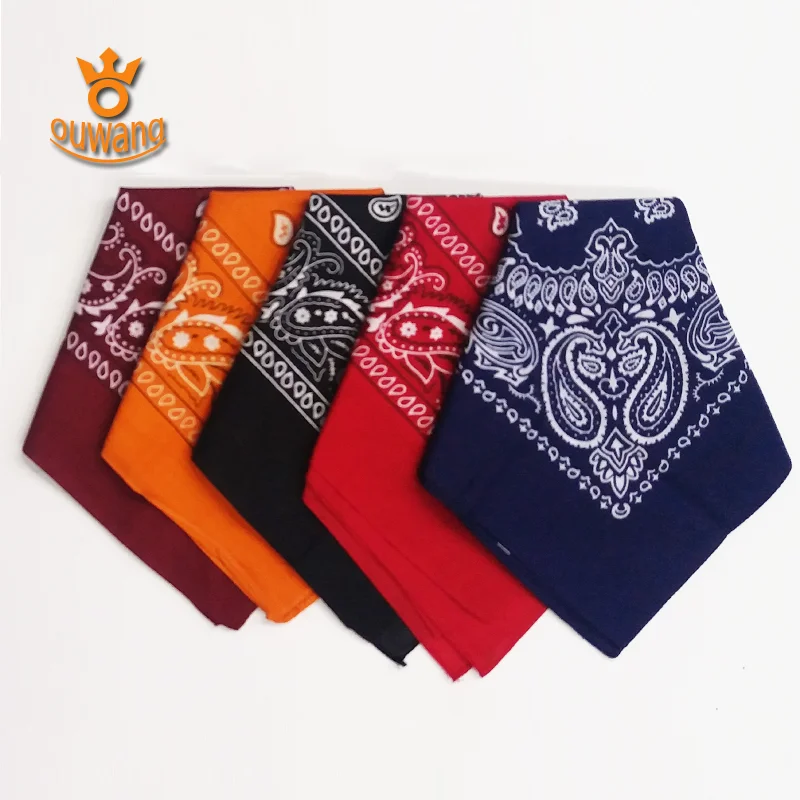 
Wholesale Cheap Custom Printed Organic Cotton Square Bandana 