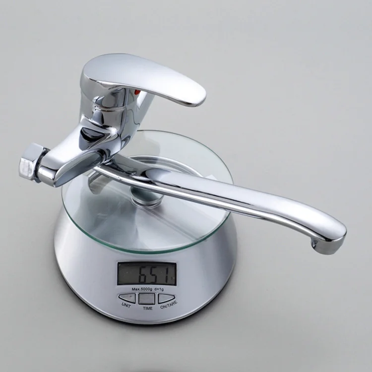 zinc body wall mounted kitchen faucet Stainless steel pipe rotate Water Outlet