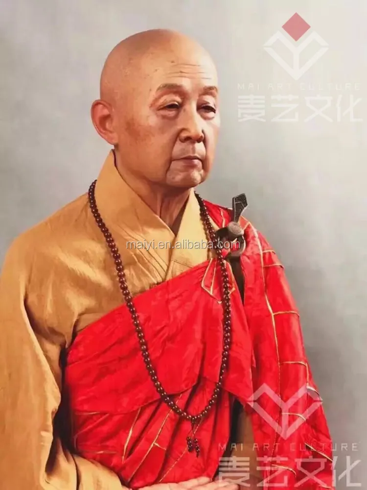 custom sculpture lifesize wax monks silicone silicon waxwork statue figure for art exhibition