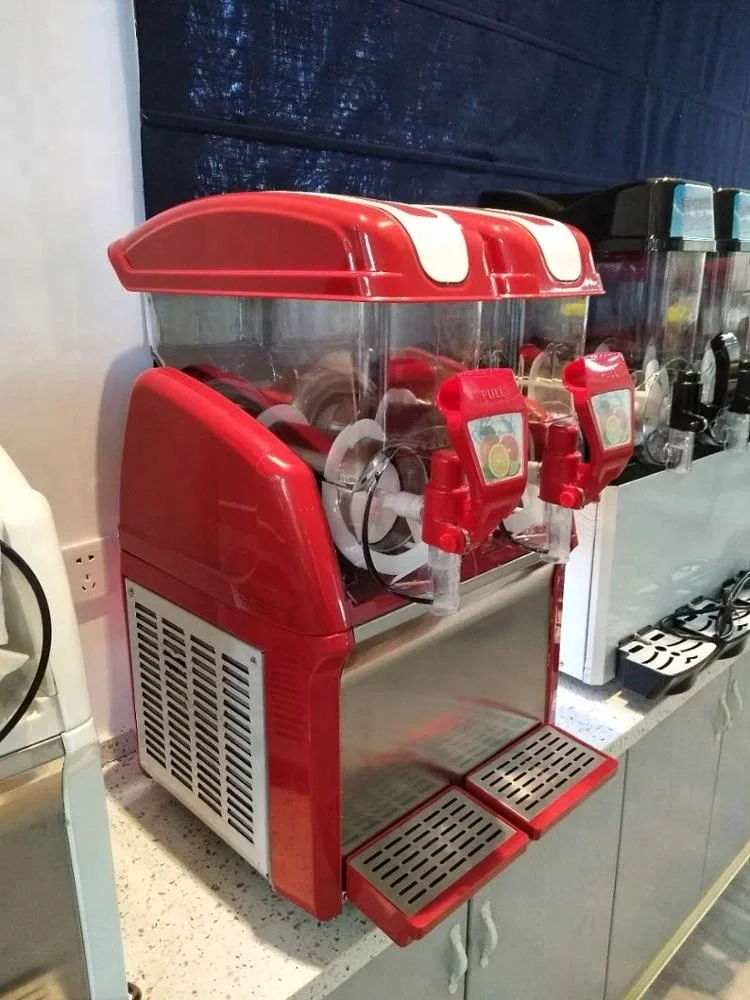 
15L 2 tanks CE approved frozen slush vending machine with imported compressor 