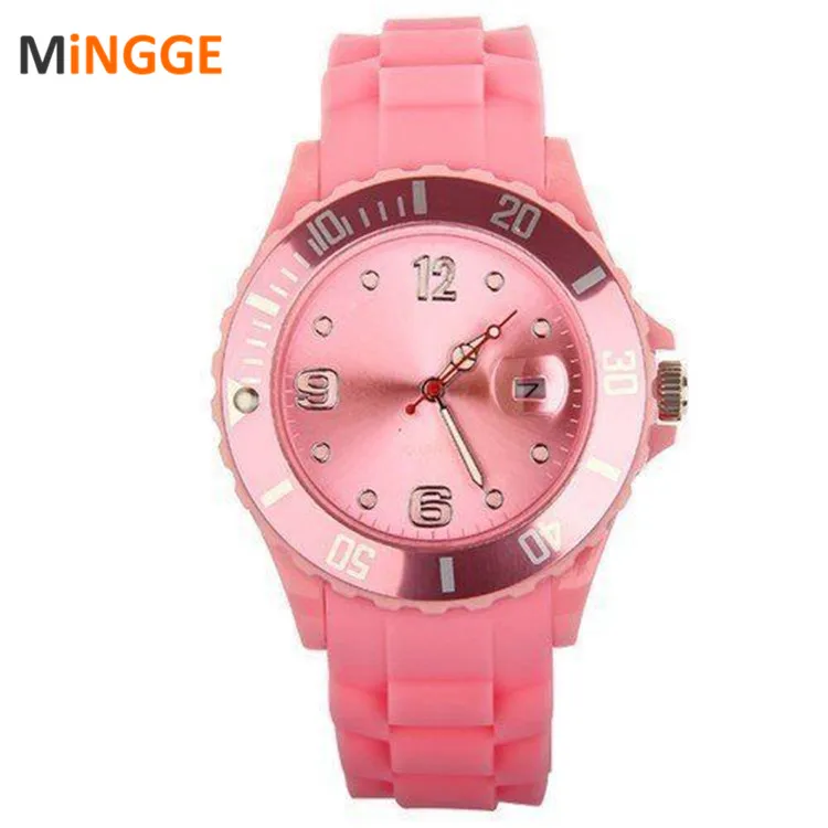 top fashion rubber jelly sport quartz men women bracelet wrist watch