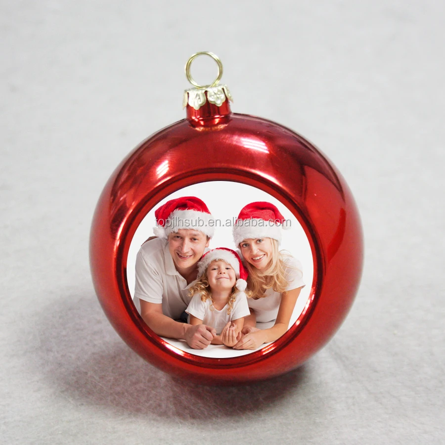 
Sublimation blanks photo printing plastic balls for Christmas decoration 