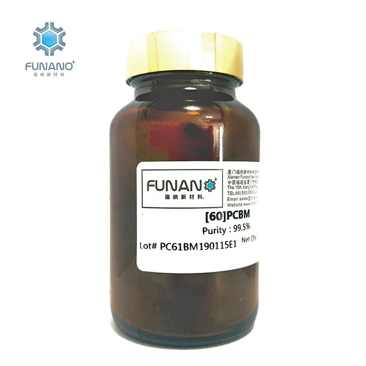 
Manufacturer Funano Carbon Powder CAS 160848-22-6 Hydroxylation Chemicals Raw Material PC61BM PCBM 60 99.5% Fullerene pcbm C60 