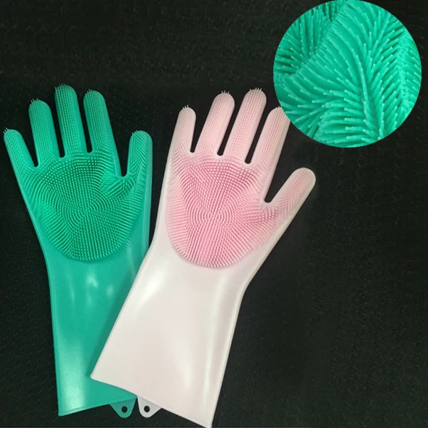 Colorful not  latex glove  reusable kitchen silicon dish washing  gloves