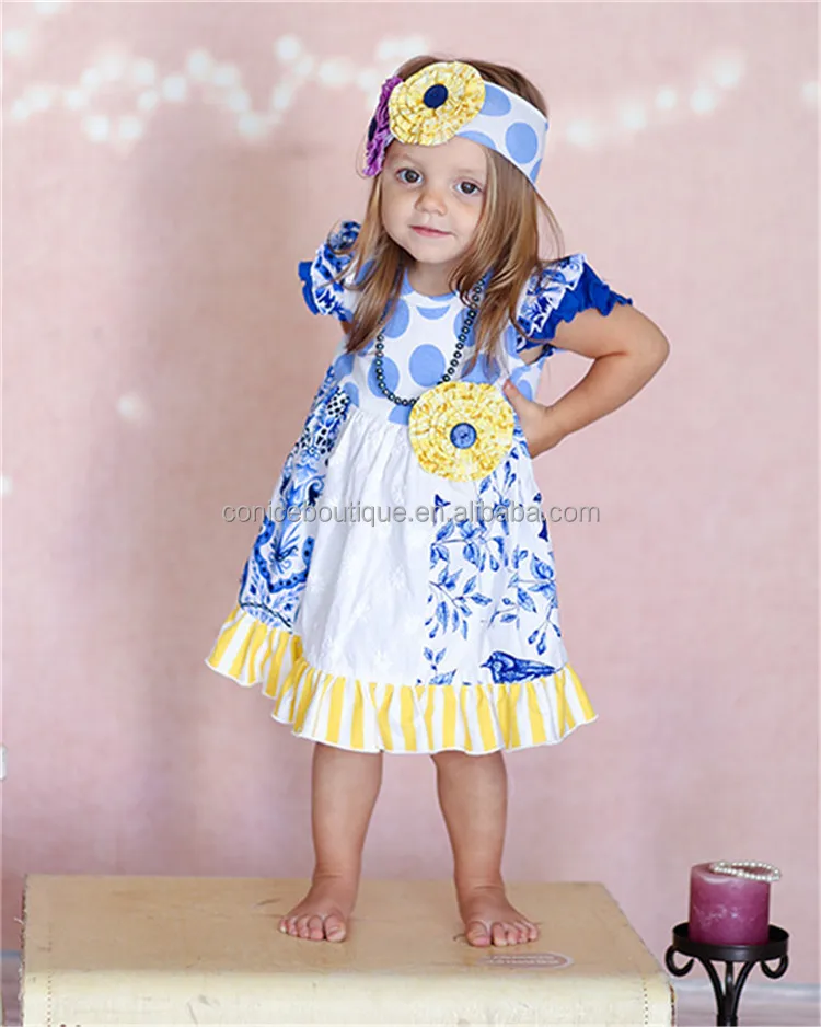 
wholesale Baby clothes Handmade Crochet Pearl dress Lap Boutique Girl Dress 