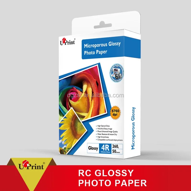 High Whiteness A3 A4 4R 4x6 13x18 10x15 Inkjet RC Photo Paper glossy paper