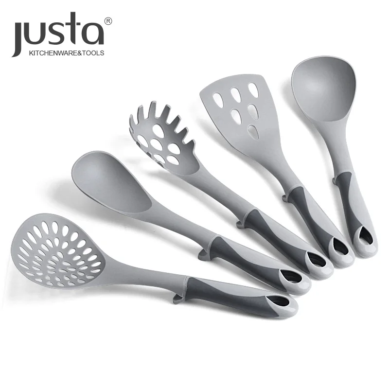 
2020 Import Kitchen Design Utensils Stainless Steel Kitchen Tool Set Gift Nylon Kitchenwares With Sharpe Knives and Holder 