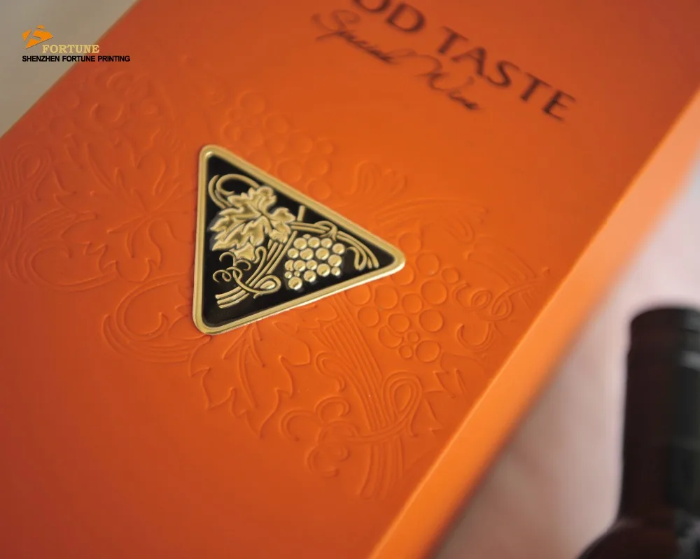 Greatly providing folding paper wine bottle gift box Easy to transport