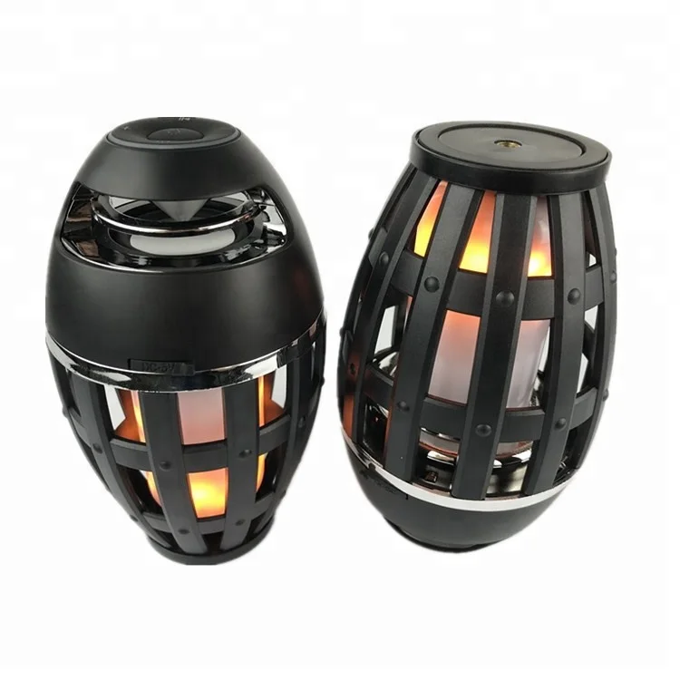 New Led Flame Lamp Speaker Table Lamp Night Light Outdoor/Indoor Portable Stereo Speaker