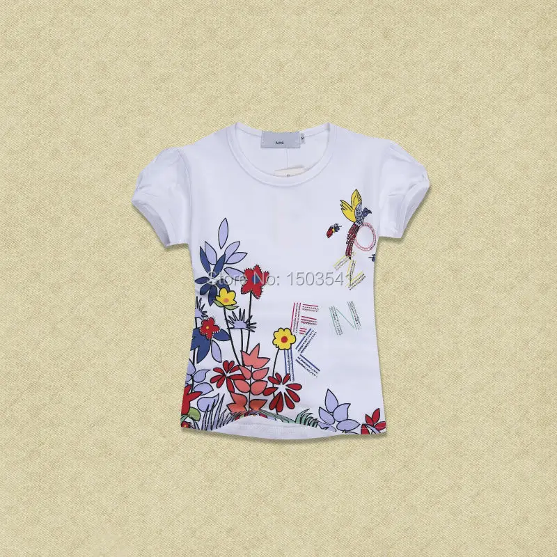 Baby Tops Children T shirt Girl Summer T Shirts Girls 2016 Fashion Printed Girls Tees T