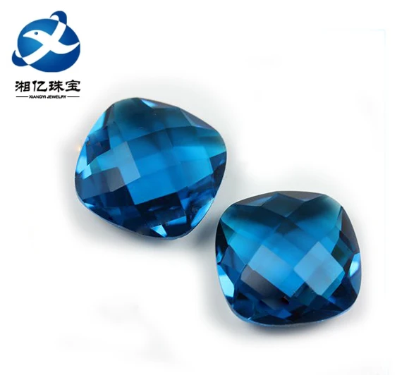 Types of Lab Grown Synthetic Corundum Checkerboard Cut Square Gemstone 33# 6x6mm