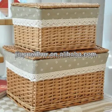 Оптовая продажа, выдвижной Плетеный декоративный багажник, плетеная корзина для хранения грязной одежды с крышкой