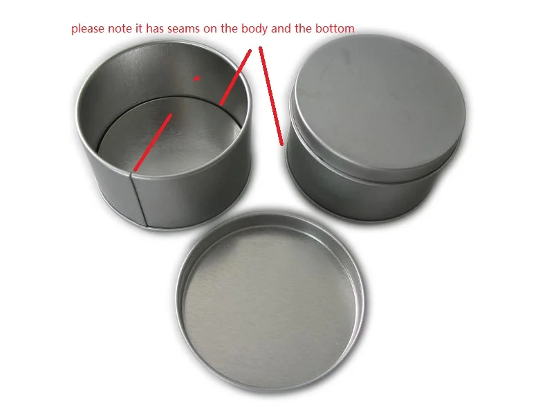 round shape piston kit metal packing tin