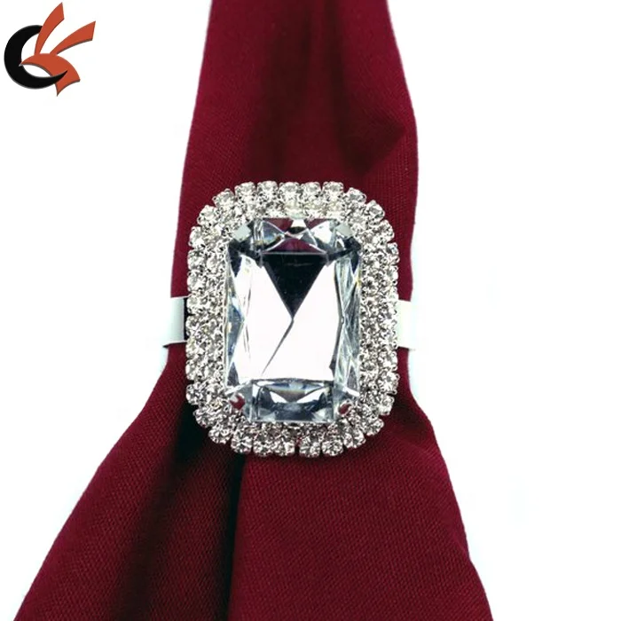Wholesale Wedding Elegant Rhinestone Pearl Napkin Rings