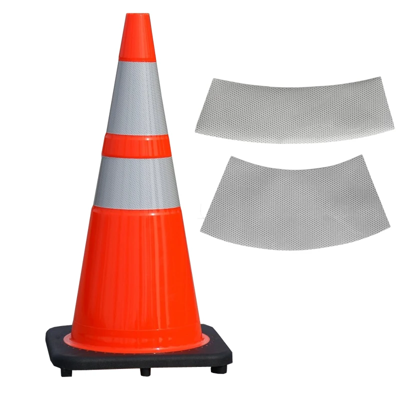 PVC Honeycomb High Intensity Grade Road Safety Reflector Sticker Sheeting Flexible Collar Tape Reflective Traffic Cone Sleeve