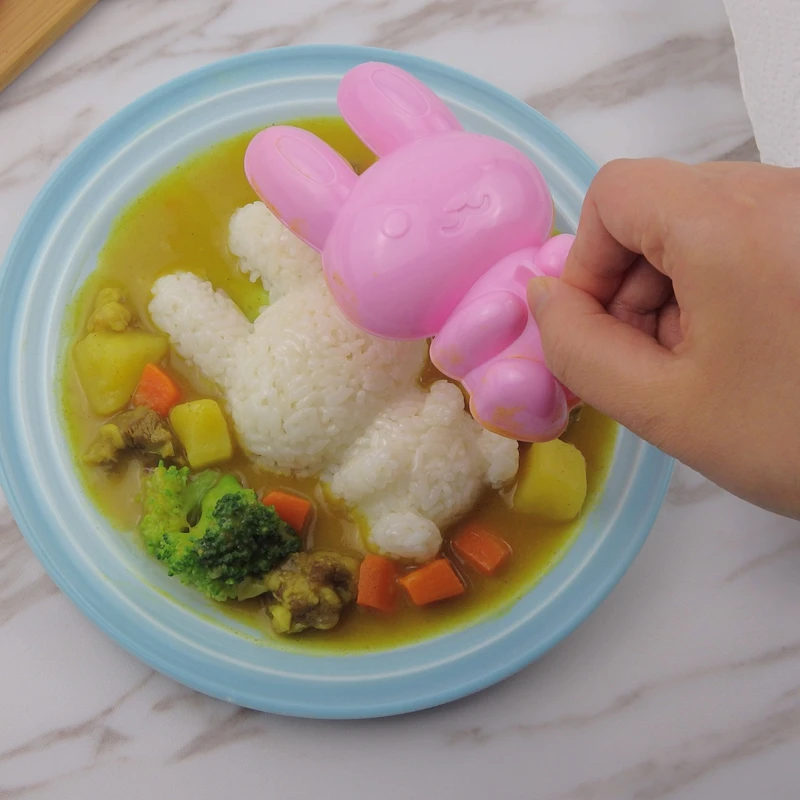 3D Cartoon DIY Sushi Mold Rabbit Rice Roll Ball Kits Maker Bento Non Stick Press