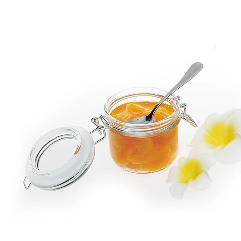 
Wholesale 200ml glass jar with clip glass lid 