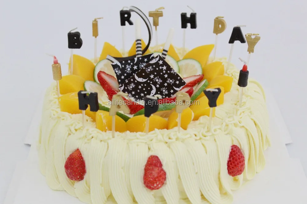 Colored Happy Birthday Letter Shape Birthday Candle in bulk