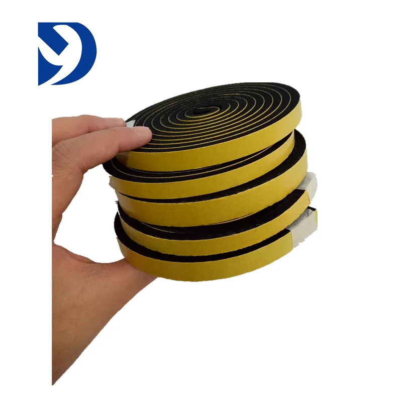 Flexible Waterproof NBR, PVC, CR Adhesive Rubber Foam Seal Strip