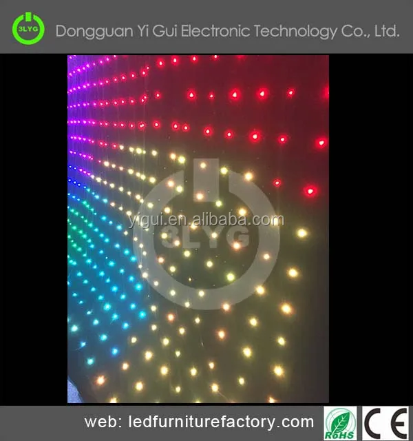 hot sale Indoor soft led stage light curtain/stage backdrop