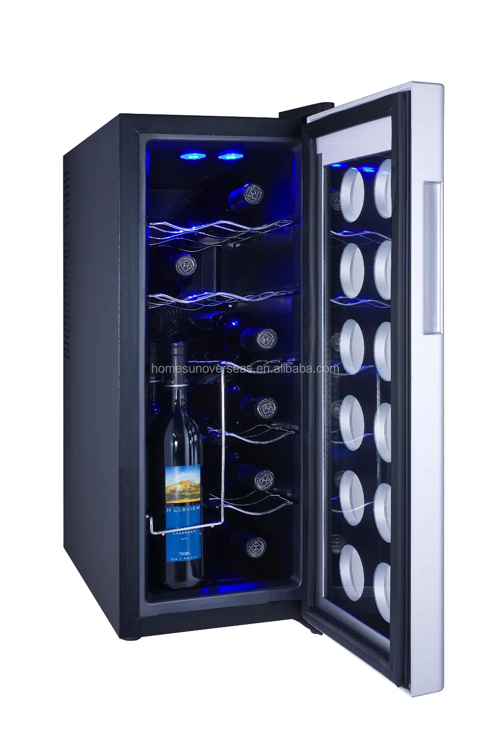 BCW-35 Wholesale 12 Bottles Digital Wine Cooler, Mini Bar Wine Display Refrigerator