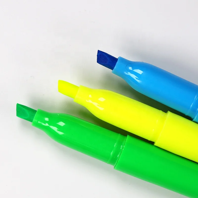 
Pack of 12 chisel tip assorted colors private label highlighter pen 